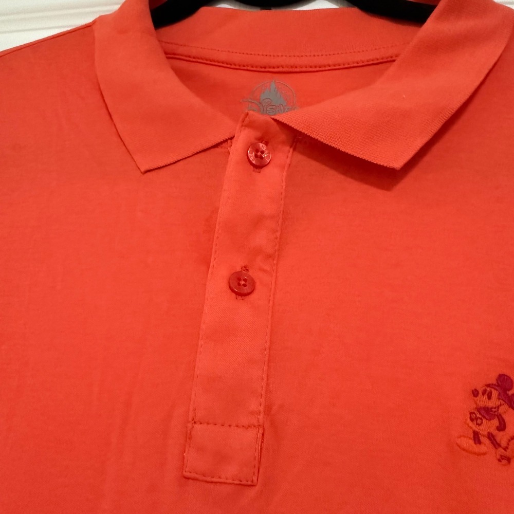 New Disney Men Orang Logo Polo Shirt Mickey Mouse Golf breathable Halloween Med - Picture 4 of 7